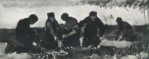 Винсент Виллем Ван Гог ранние картины. Копающие картофель (пять фигур)  1883г  ван-гог.рф